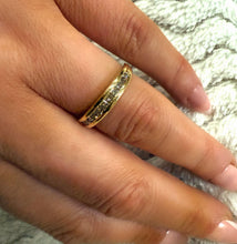 Load image into Gallery viewer, 18ct Yellow Gold Channel Set Princess Cut Diamond Eternity Ring
