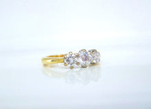 Load image into Gallery viewer, 18ct Yellow Gold .75ct Round Brilliant Cut Diamond Trilogy Ring
