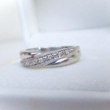 Load image into Gallery viewer, 9ct White Gold Pave Set Half Eternity Diamond Wedding Band Ring
