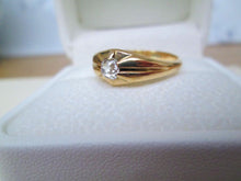 Load image into Gallery viewer, 18ct Yellow Gold Old Mine Cut Diamond Signet Solitaire Ring
