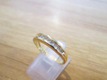 Load image into Gallery viewer, 18ct Yellow Gold Channel Set Princess Cut Diamond Eternity Ring
