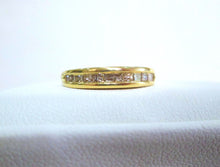 Load image into Gallery viewer, 18ct Yellow Gold Channel Set Princess Cut Diamond Eternity Ring
