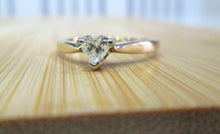 Load image into Gallery viewer, 14ct Yellow Gold Heart Cut Diamond Solitaire Engagement Ring
