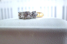 Load image into Gallery viewer, 18ct Yellow Gold .70ct Brilliant Cut Diamond Trilogy Ring
