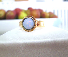 Load image into Gallery viewer, Antique Victorian 18ct Yellow Gold Bezel Set Solid Opal Solitaire Ring
