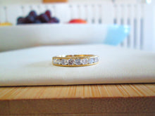 Load image into Gallery viewer, 18ct Yellow Gold .75ct Brilliant Cut Channel Set Diamond Half Eternity Ring
