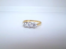 Load image into Gallery viewer, 18ct Yellow Gold 1.00ct Three Stone Brilliant Cut Diamond Trilogy Ring
