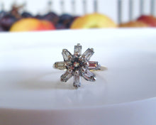 Load image into Gallery viewer, 14ct Yellow Gold 1.30ct Transitional &amp; Baguette Cut Diamond Cluster Ring
