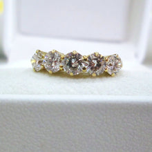 Load image into Gallery viewer, 18ct Yellow Gold 1.25ct Round Brilliant Cut Diamond Half Eternity Ring
