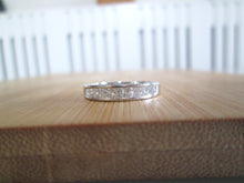 Load image into Gallery viewer, 14ct White Gold Channel Set Princess Cut Diamond Eternity Ring
