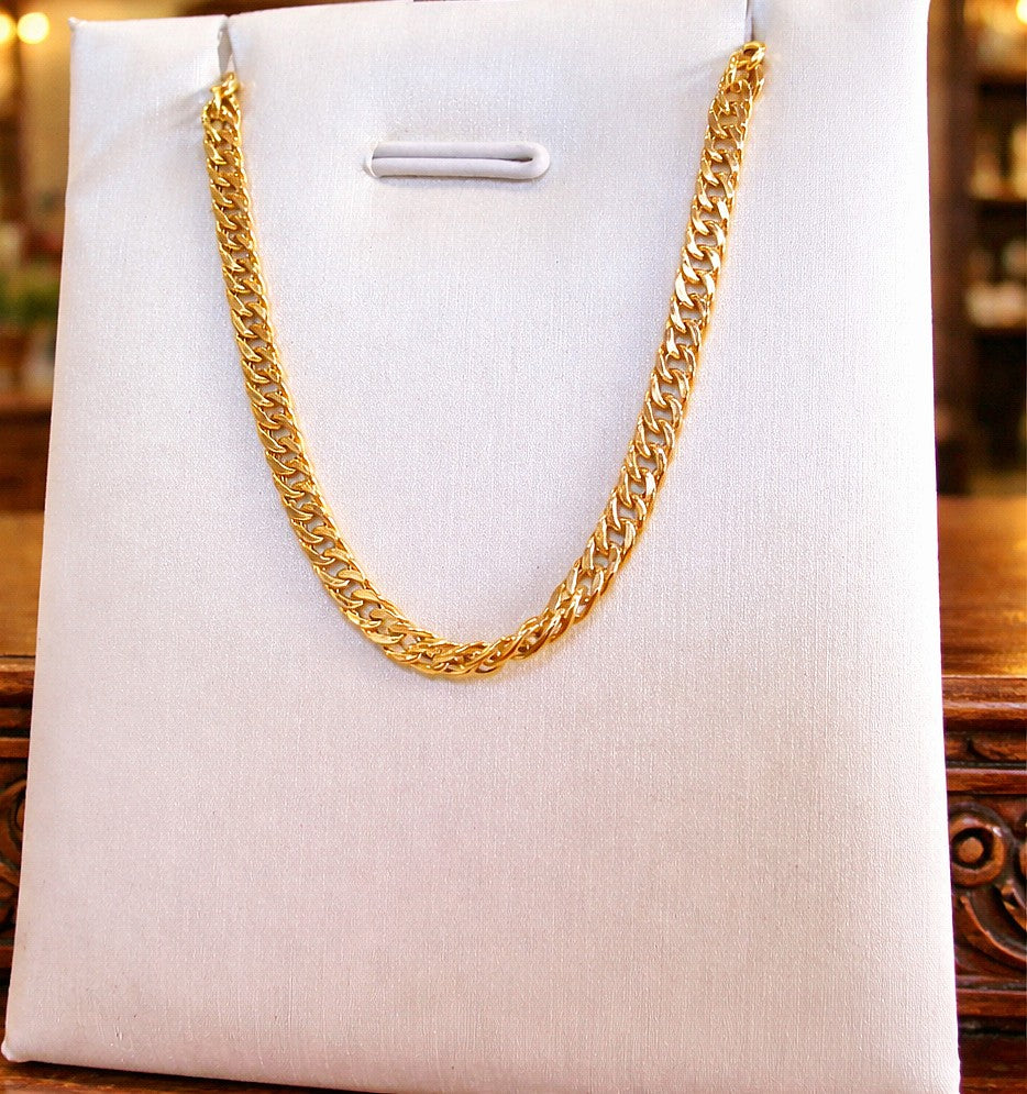 18ct Yellow Gold Cuban Link Chain Anklet Bracelet