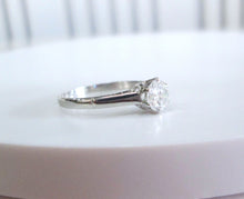Load image into Gallery viewer, 1920&#39;s 18ct White Gold .50ct Transitional Cut Diamond Solitaire Ring
