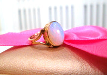 Load image into Gallery viewer, 9ct Rose Gold Oval Cut Opal Bezel Set Solitaire Ring
