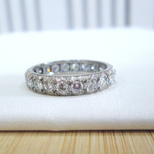 Load image into Gallery viewer, 1970s 18ct White Gold 1.70ct Full Diamond Eternity Wedding Band Ring
