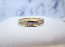 Load image into Gallery viewer, 18ct Yellow Gold Channel Set Princess Cut Diamond Eternity Ring
