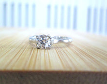 Load image into Gallery viewer, 950 Platinum .50ct Brilliant Cut Solitaire Diamond Engagement Ring
