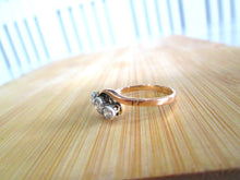 Load image into Gallery viewer, 18ct Yellow Gold Old Round European Cut Diamond Trilogy Bezel Set Ring
