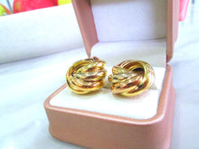 Load image into Gallery viewer, 18ct Yellow &amp; Rose Gold Heavy Large Knot Stud Earrings
