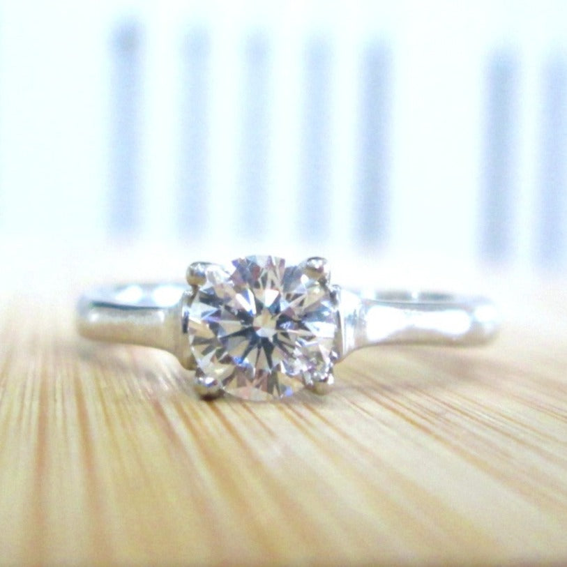 950 Platinum .50ct Brilliant Cut Solitaire Diamond Engagement Ring