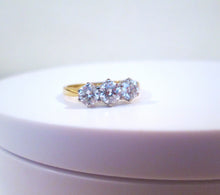Load image into Gallery viewer, 18ct Yellow Gold 1.00ct Three Stone Brilliant Cut Diamond Trilogy Ring
