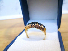 Load image into Gallery viewer, 1970s 9ct Yellow Gold Blue Sapphire Eternity Ring
