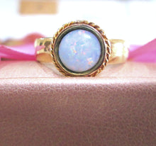 Load image into Gallery viewer, Antique Victorian 18ct Yellow Gold Bezel Set Solid Opal Solitaire Ring
