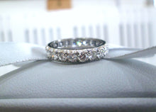 Load image into Gallery viewer, 1970s 18ct White Gold 1.70ct Full Diamond Eternity Wedding Band Ring
