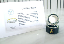 Load image into Gallery viewer, 1940s 18ct Yellow Gold 1.60ct Old Mine Cut Diamond Eternity Bezel Ring
