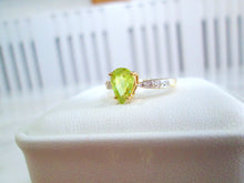 Load image into Gallery viewer, 18ct Yellow Gold Pear Cut Sphene &amp; Brilliant Cut Diamond Solitaire Ring
