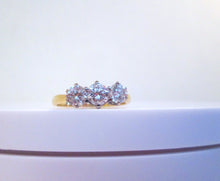 Load image into Gallery viewer, 18ct Yellow Gold 1.00ct Three Stone Brilliant Cut Diamond Trilogy Ring
