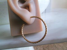 Load image into Gallery viewer, 14ct Solid Yellow Gold Large Rope Twist Hoop Earrings
