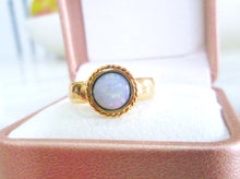 Load image into Gallery viewer, Antique Victorian 18ct Yellow Gold Bezel Set Solid Opal Solitaire Ring
