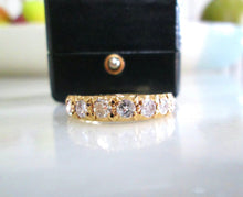 Load image into Gallery viewer, 18ct Yellow Gold 1.00ct Brilliant Cut Diamond Half Eternity Ring
