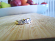 Load image into Gallery viewer, 18ct Yellow &amp; White Gold 1.00ct Diamond Bezel Chunky Eternity Ring
