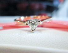 Load image into Gallery viewer, 14ct Yellow Gold Heart Cut Diamond Solitaire Engagement Ring
