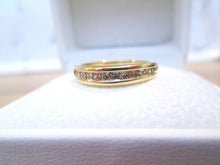 Load image into Gallery viewer, 18ct Yellow Gold Channel Set Princess Cut Diamond Eternity Ring
