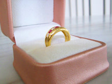 Load image into Gallery viewer, 18ct Yellow Gold Ruby &amp; Diamond Channel Set Chunky Half Eternity Ring
