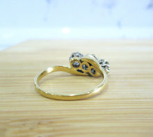 Load image into Gallery viewer, 18ct Yellow Gold 1.25ct Old Mine Cut Diamond Trilogy Bypass Ring
