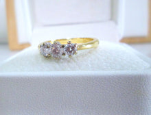 Load image into Gallery viewer, 18ct Yellow Gold .75ct Round Brilliant Cut Diamond Trilogy Ring
