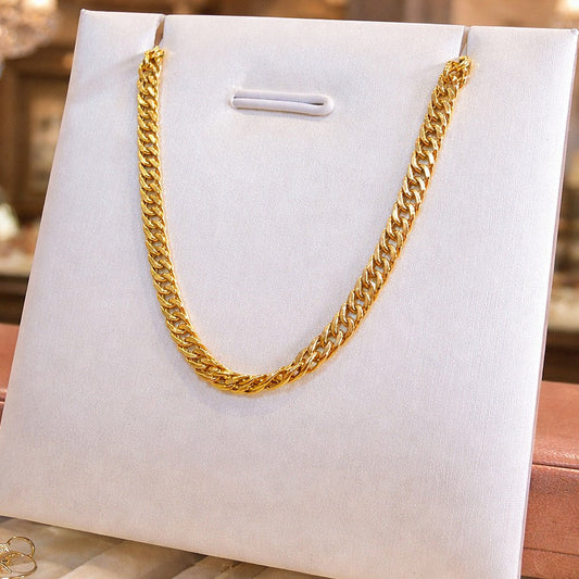 18ct Yellow Gold Cuban Link Chain Anklet Bracelet