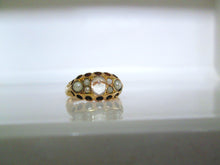 Load image into Gallery viewer, 10ct Yellow Gold Moonstone &amp; Seed Pearl Gypsy Ring
