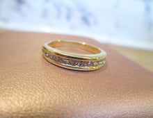 Load image into Gallery viewer, 18ct Yellow Gold Channel Set Princess Cut Diamond Eternity Ring
