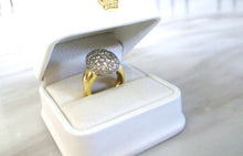 Load image into Gallery viewer, 18ct Yellow Gold 2.20ct Round Brilliant Cut Diamond Cluster Bombe Ring
