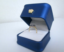 Load image into Gallery viewer, 1970s 18ct Yellow Gold Old Cut Diamond &amp; Sapphire Cluster Ring
