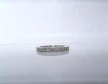 Load image into Gallery viewer, Platinum Brilliant Cut Diamond Half Eternity Slim Wedding Stacking Band Ring
