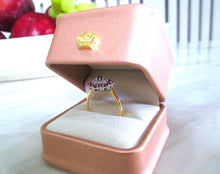 Load image into Gallery viewer, 1970s 18ct Yellow Gold Ruby &amp; Diamond Cluster Ring
