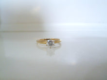 Load image into Gallery viewer, 14ct Yellow Gold Round Brilliant Cut Solitaire Diamond Engagement Ring
