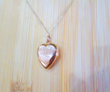 Load image into Gallery viewer, Victorian 15ct Gold Heart Locket Old Cut Ruby Diamond &amp; Sapphire Pendant Necklace
