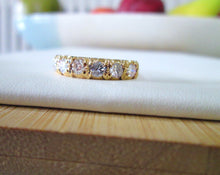 Load image into Gallery viewer, 18ct Yellow Gold 1.00ct Brilliant Cut Diamond Half Eternity Ring
