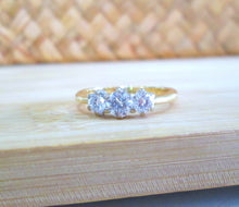 Load image into Gallery viewer, 18ct Yellow Gold .75ct Round Brilliant Cut Diamond Trilogy Ring
